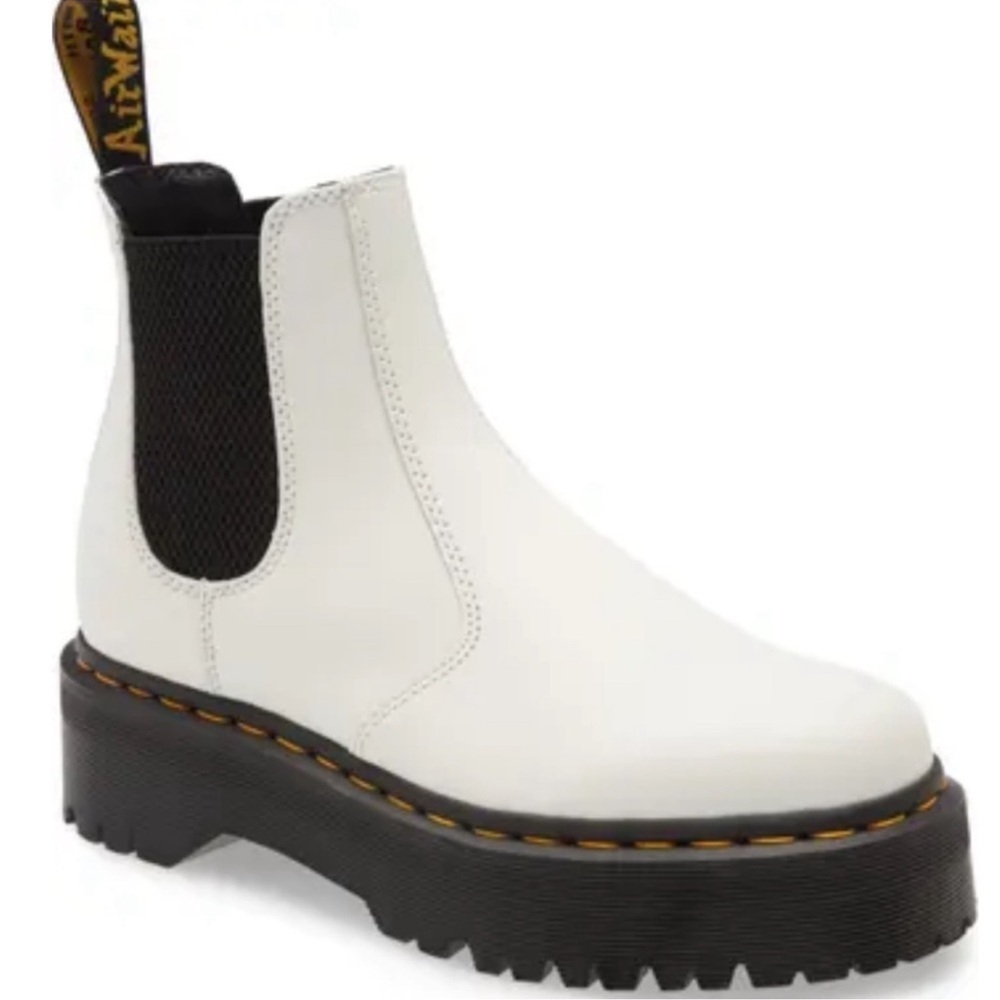 Dr. Martens White Ankle Boots